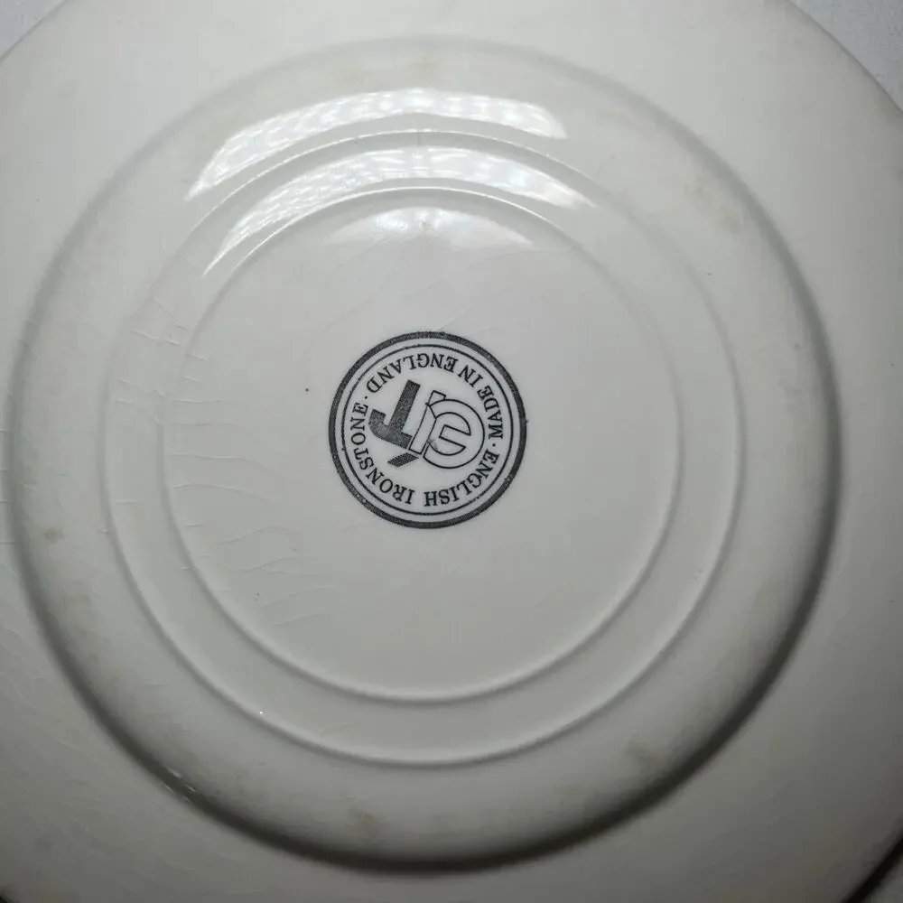 Eit Blue By English Ironstone Set (2) Blue / White Fruit Leaves 7
